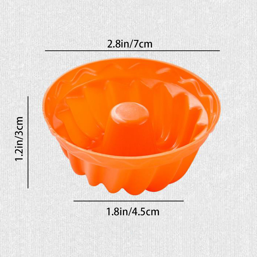R HORSE 42Pcs Silicone Baking Molds Pumpkin Silicone Cups Non-Stick Muffins  Mould Washable Cupcake Liners Donut Cake Pan Reusable Cupcake Wrapper