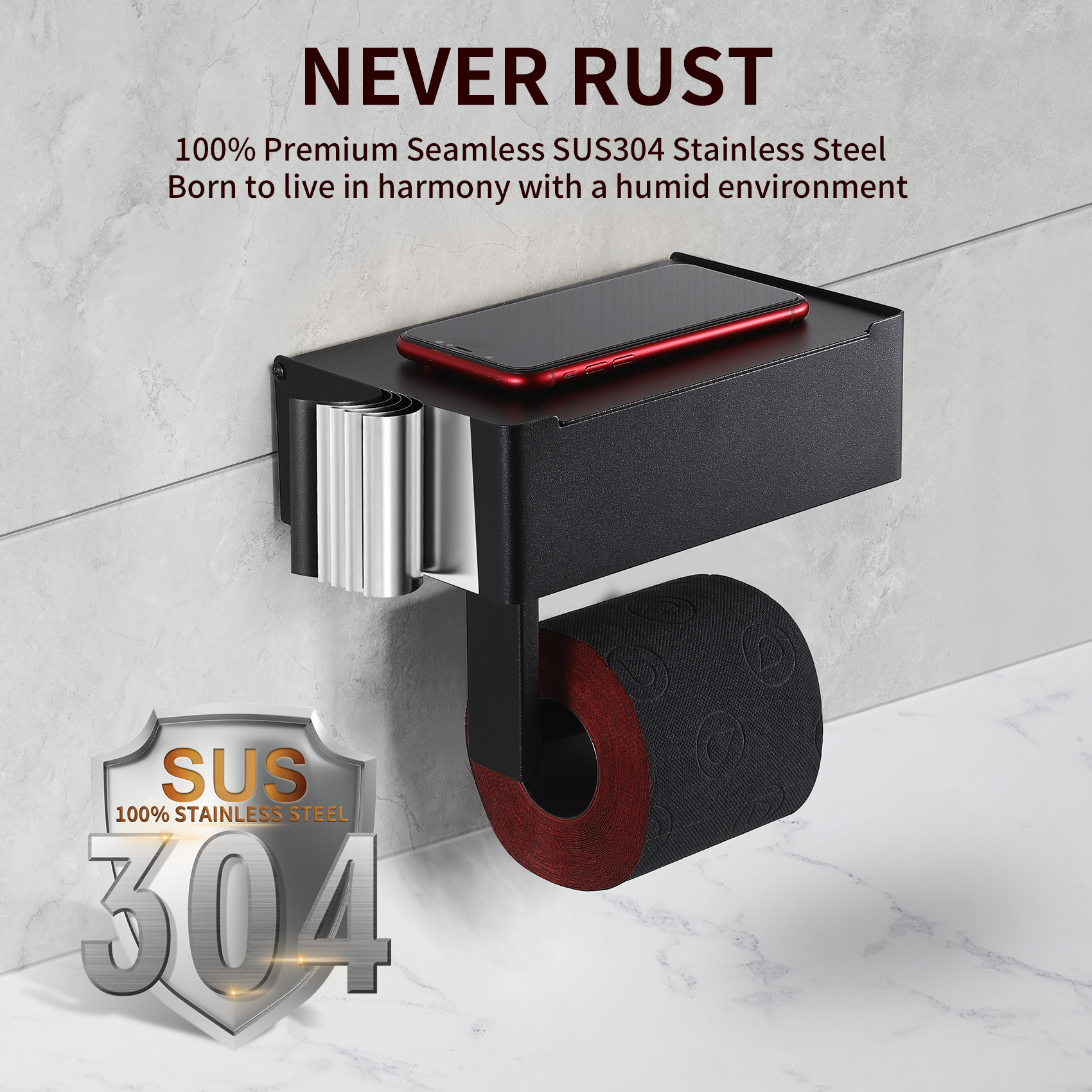 Toilet Paper Holder Shelf Stainless Steel Toilet Paper Temu