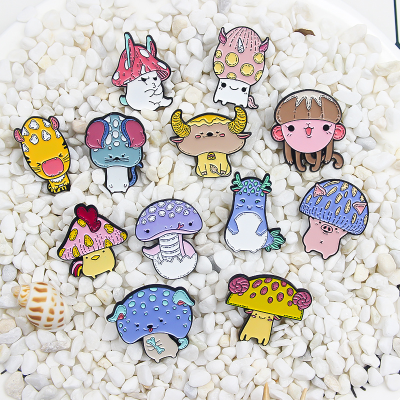 Zodiac Mushroom Hat Animal Brooch