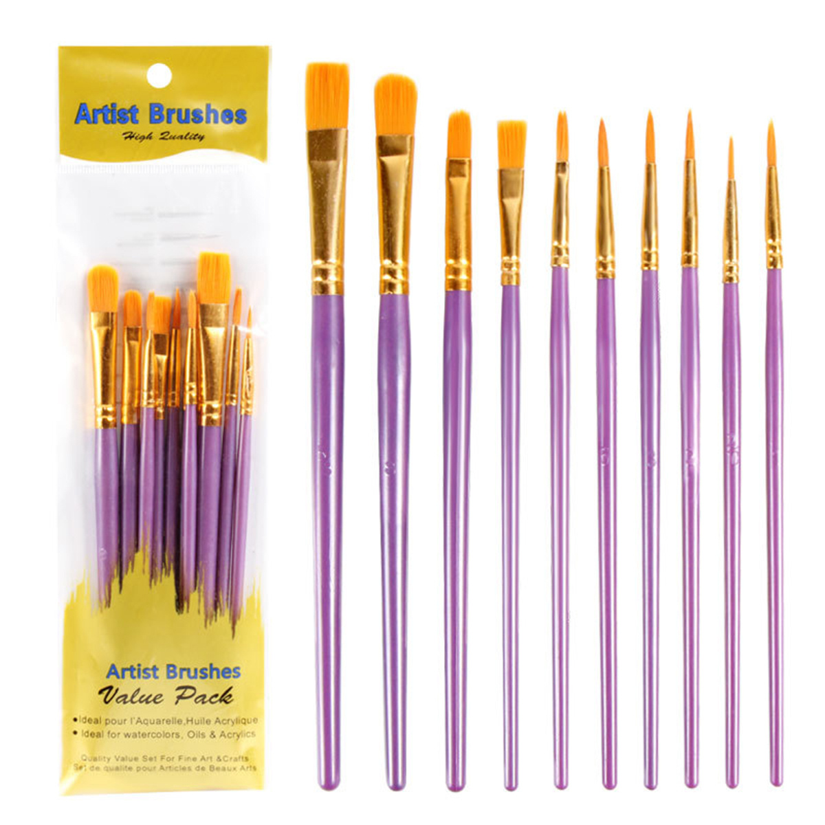 Travel Watercolor Brushes, Round Extra Long Synthetic Sable Pocket Paint  Brushes with Protective Case Handle, Perfect for Watercolor Acrylics  Gouache