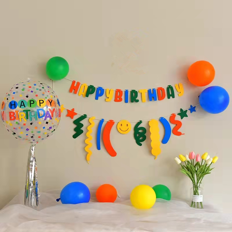 Felt Birthday Decoration Set - Temu