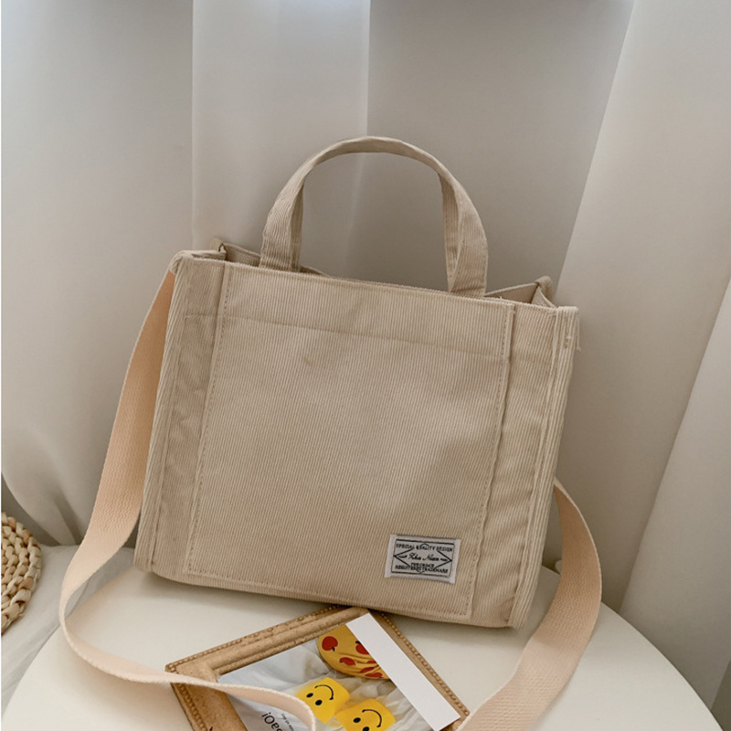 Womens Corduroy Canvas Crossbody Bag Large Capacity Handbag High-quality   Affordable Temu Japan