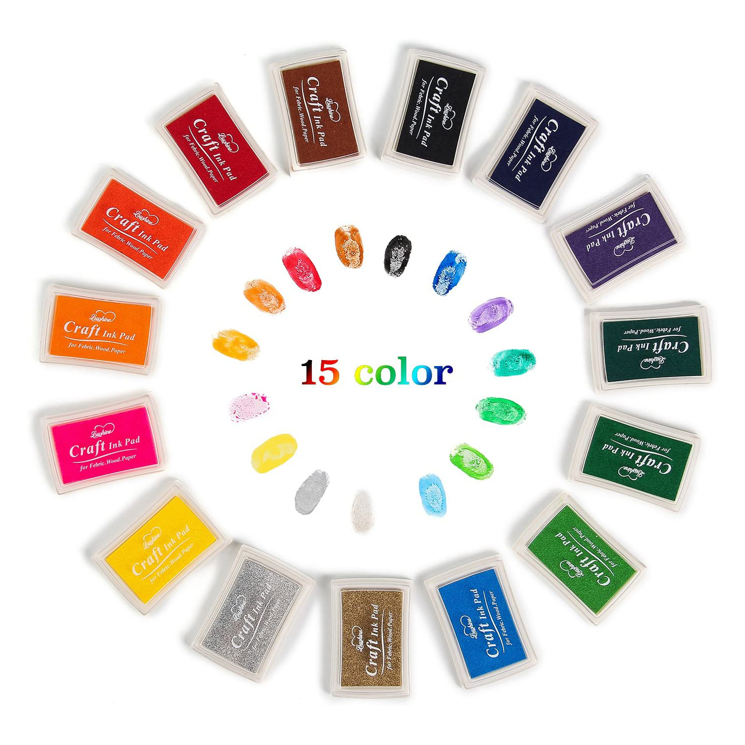 20pcs Colorful Ink Pad With 6pcs Color Pencil, Washable Multi-purpose Stamp  Pad, Suitable For Paper, Wood, Scrapbook, Card, Diy Creation