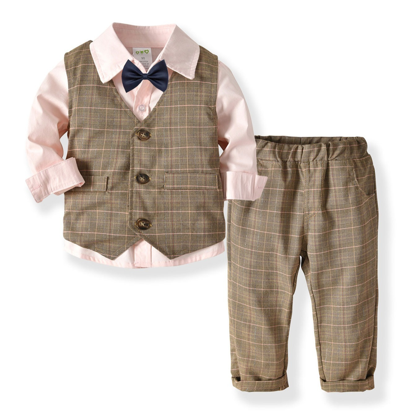 

Baby Toddler Boys Gentleman Bowtie Outfits Long Sleeve Suit