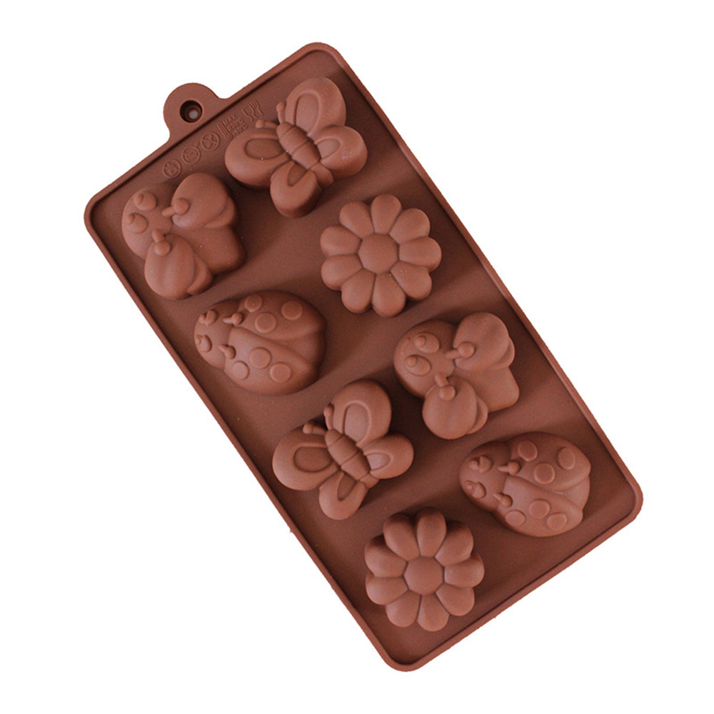 Silicone Bee And Beetle Flower Chocolate Mold Create - Temu
