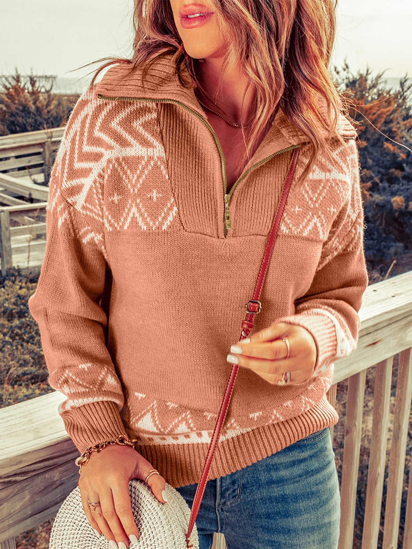 Quarter zip sweater on sale women