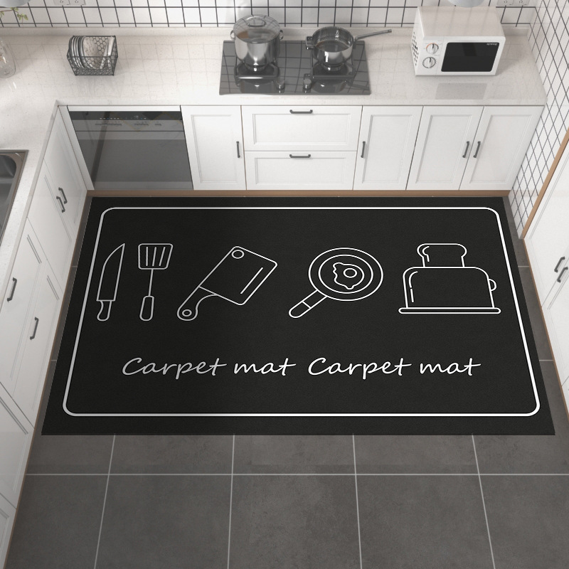 Long Thin Kitchen Mat Anti Slip Waterproof Oilproof Carpet