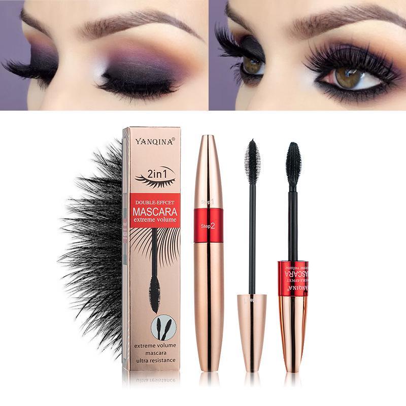 4D Waterproof Thick Curling Mascara - Long-Lasting, Non-Blooming Formula for Perfect Lashes