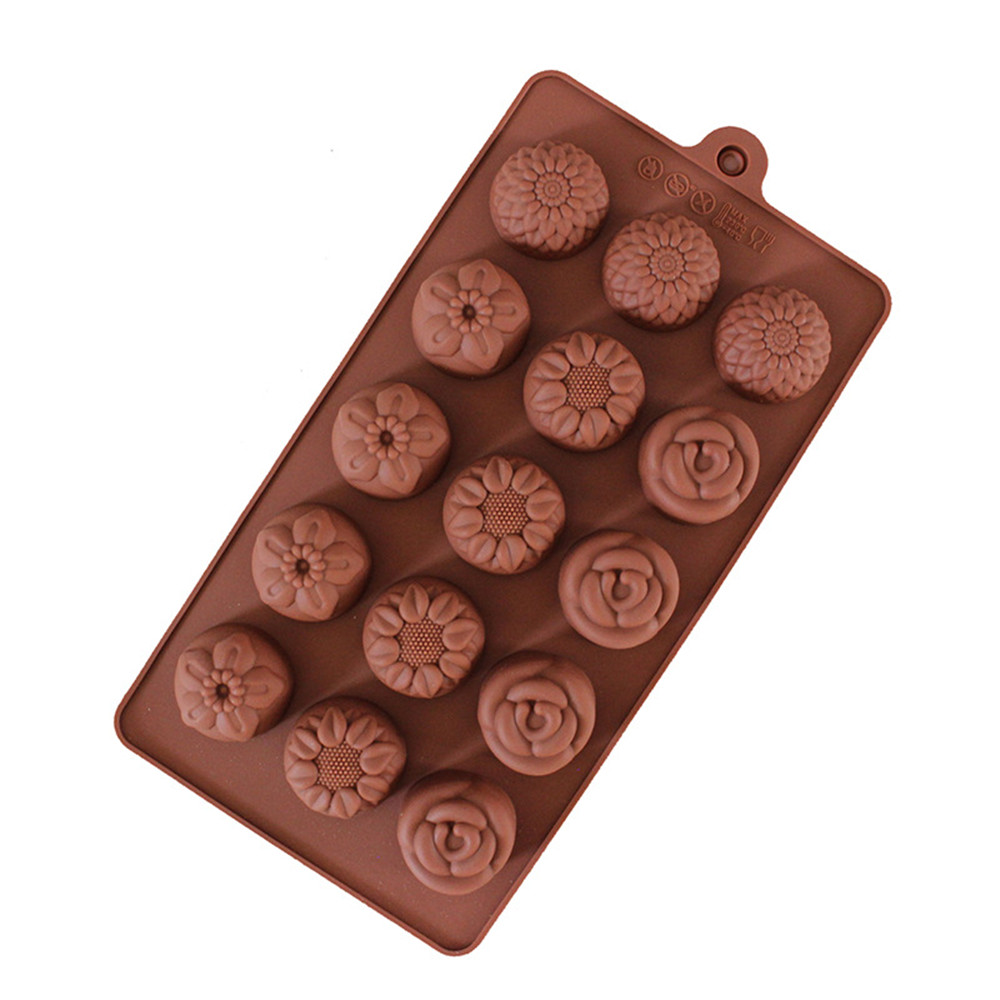 15 Small Flower Chocolate Silicone Molds 4 Kinds - Temu