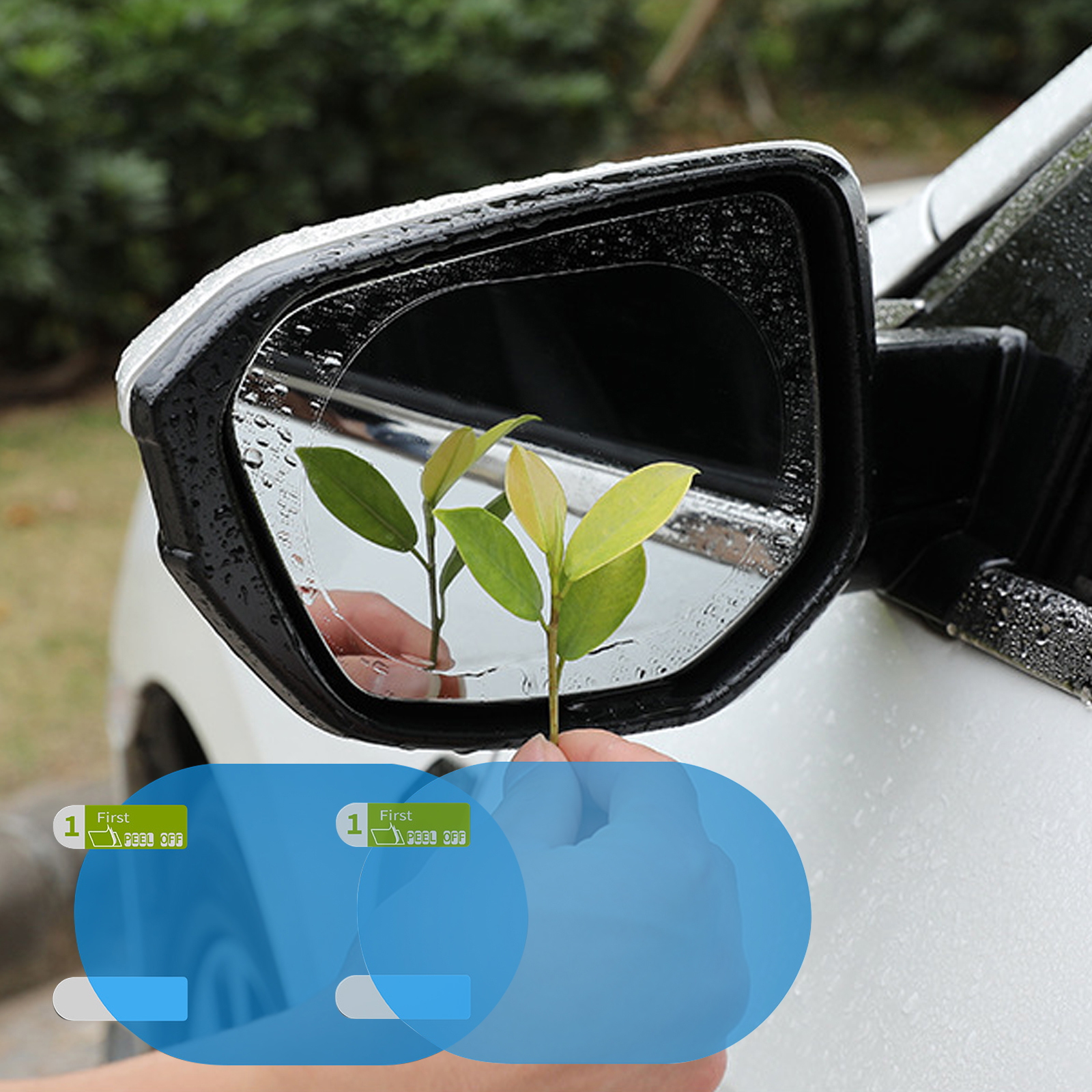 2pcs Car Rearview Mirror Rainproof Film Rearview Mirror Rainproof Tape