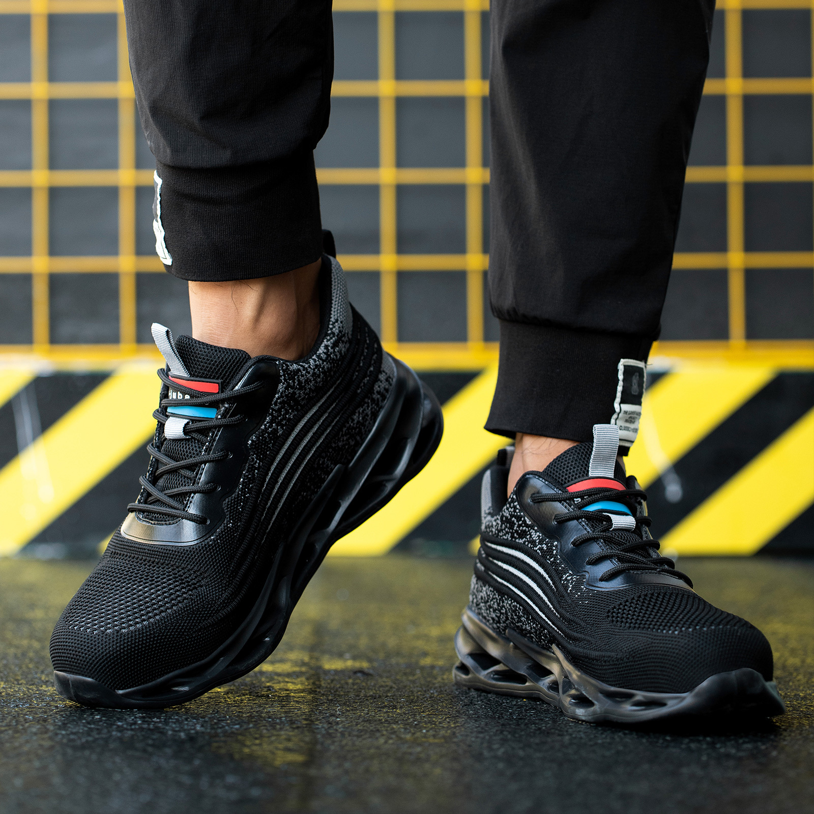 Steel Toe Stab Resistant Work Safety Shoes Breathable Comfortable Soft Sole