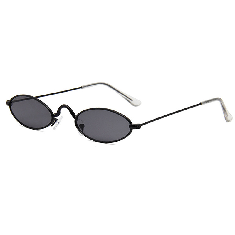 Small Oval Sunglasses Thin Metal Frame