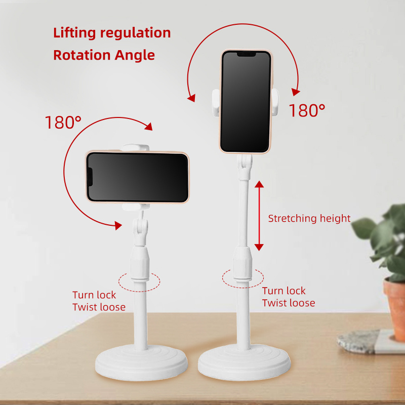 

Adjustable Liftable Desktop Universal Stand For Cellphone White