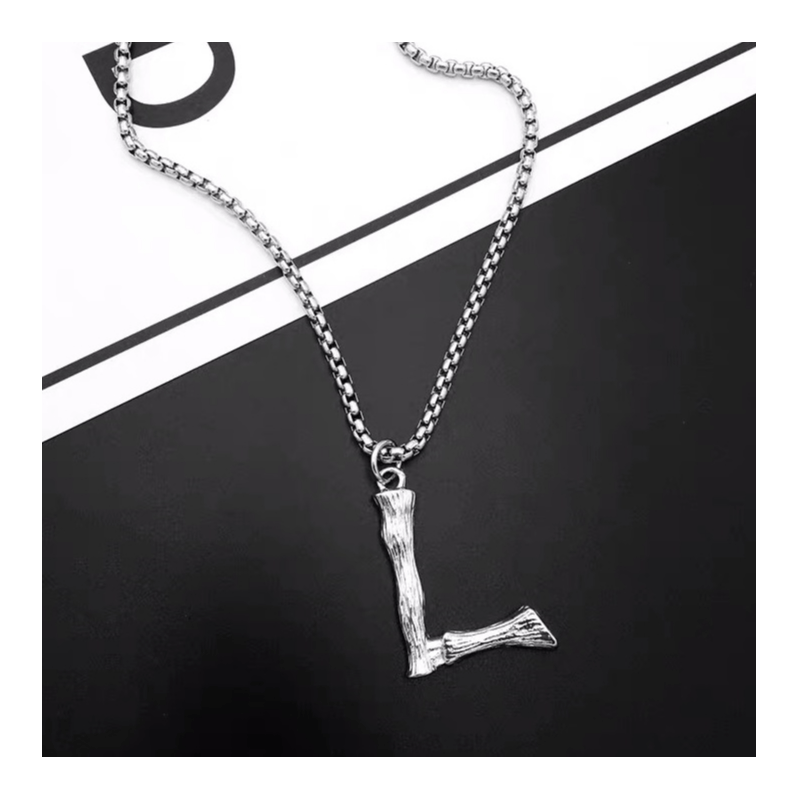 Louis Vuitton LV Snake Pendant Necklace Aged Silver for Men