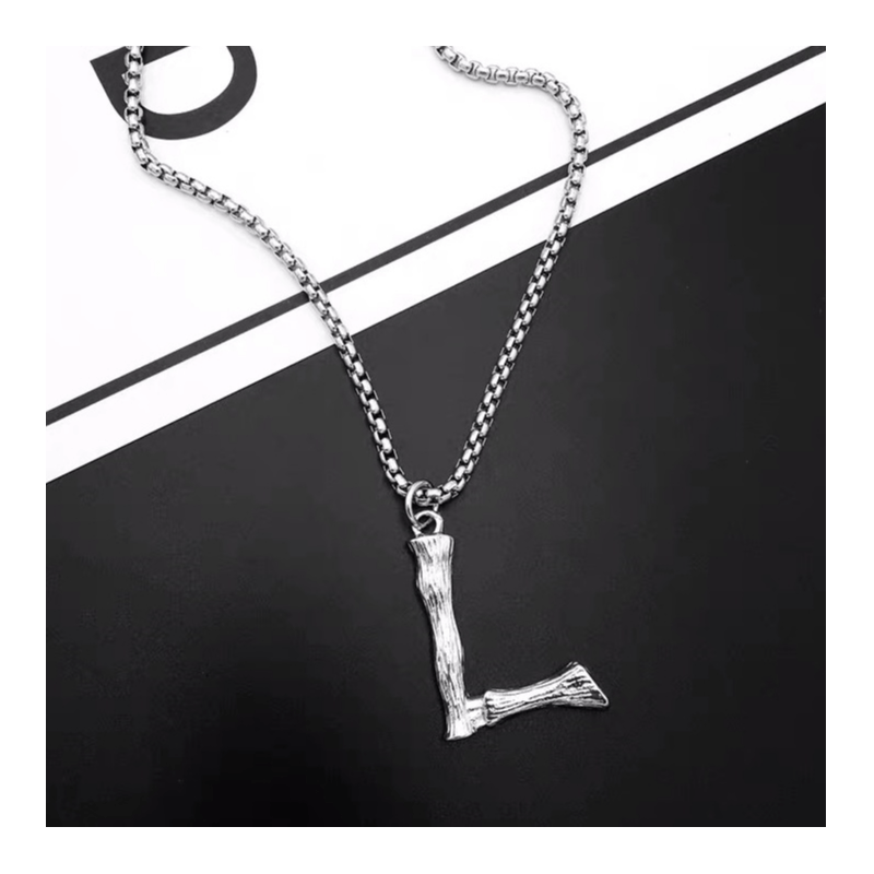 Men's Louis Vuitton LV Snake Pendant Necklace in Aged Silver