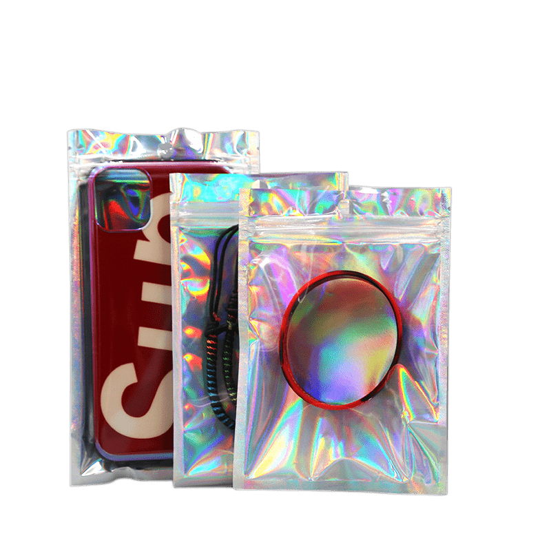 Iridescent Zip Lock Pouches Cosmetic Plastic Laser - Temu