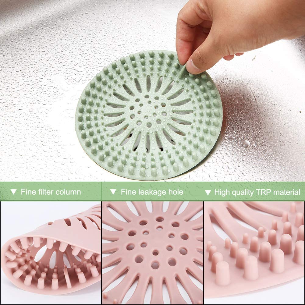 Japan Silicone Bath Hair Catcher Stopper Shower Drain Filter Hair
