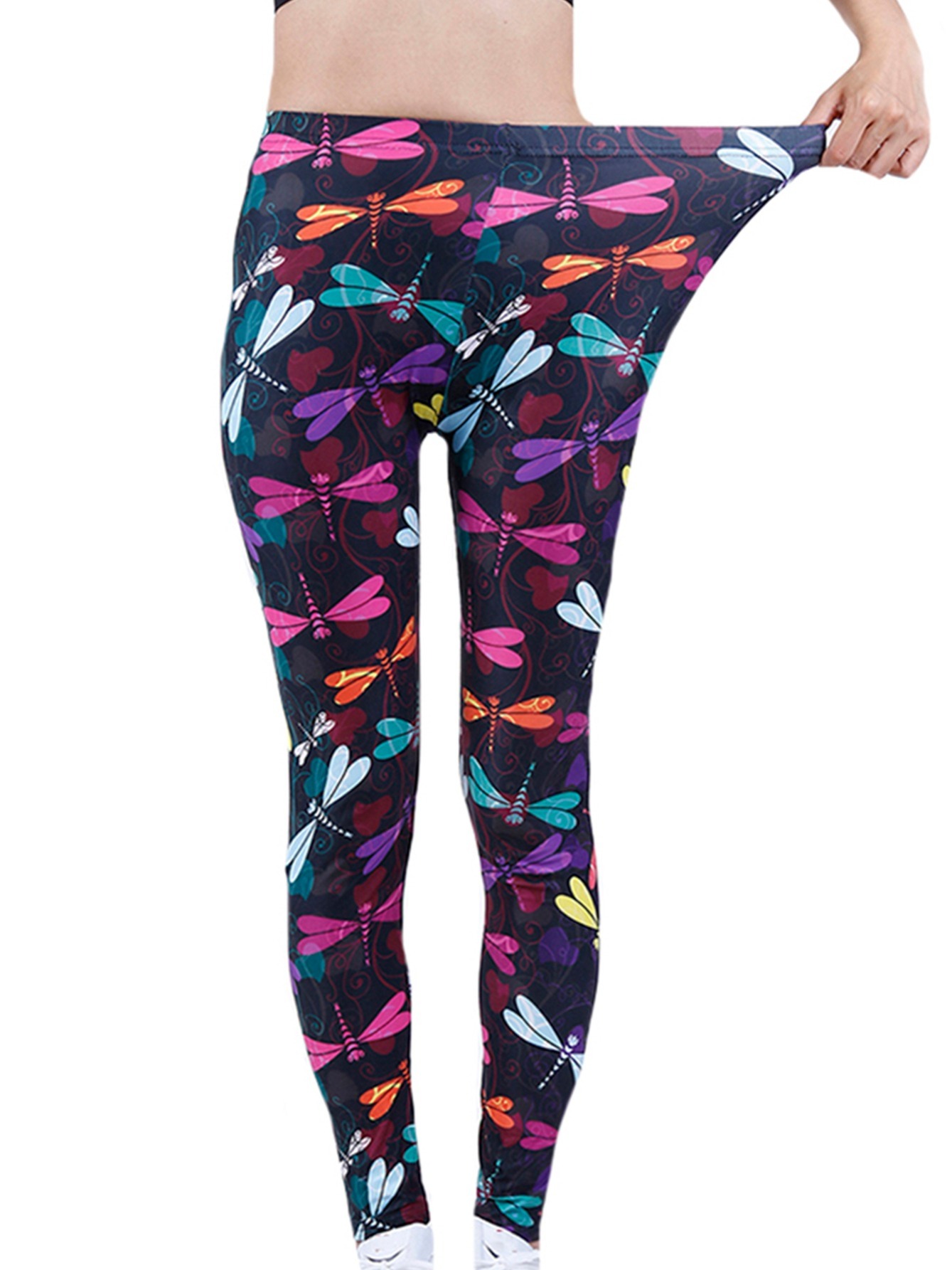 Mid Rise Leggings with Lycra – Dragonfly