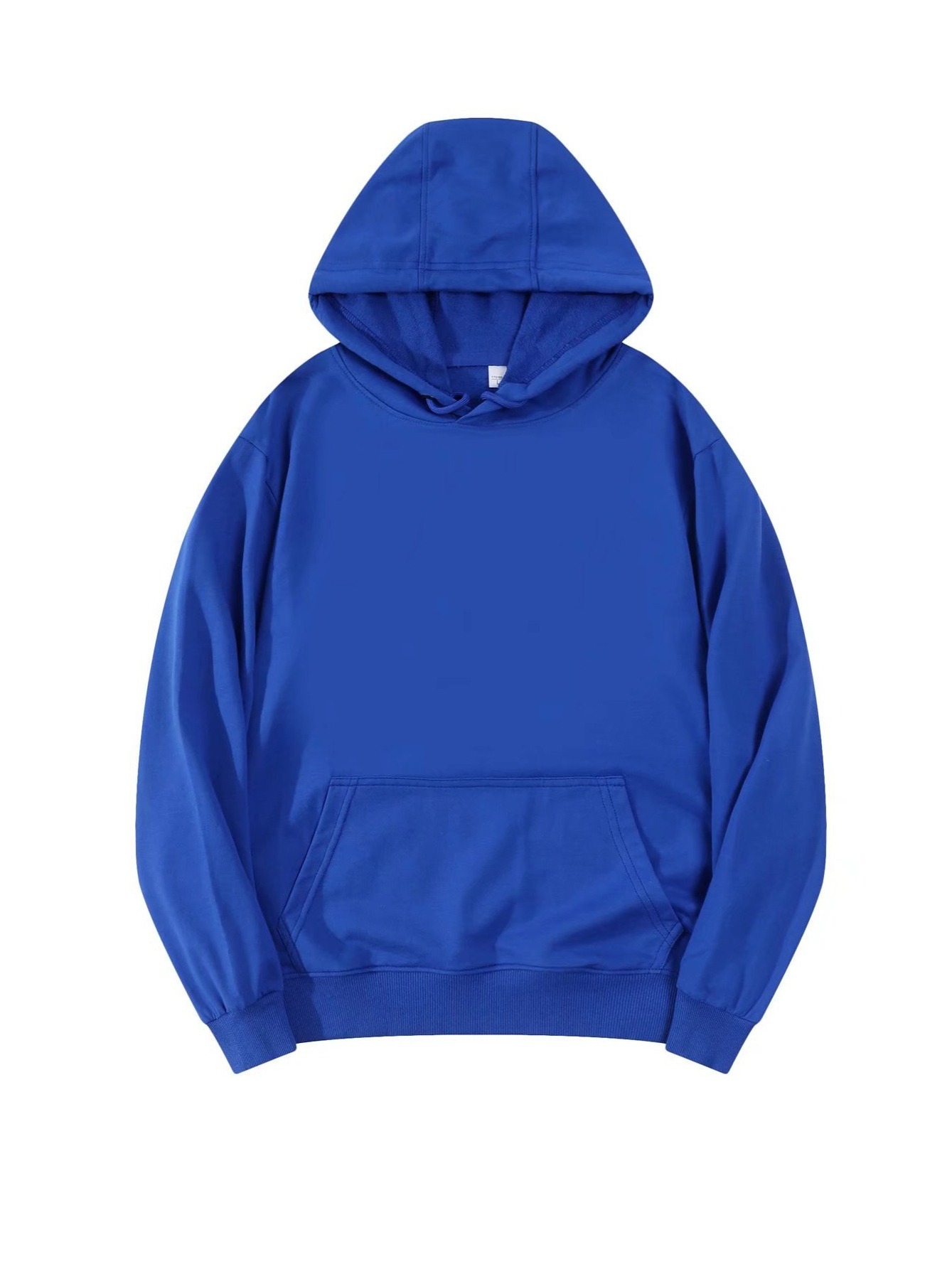 Casual Plain Hooded Zip Up Long Sleeve Royal Blue Women Sweatshirts  (Women's)