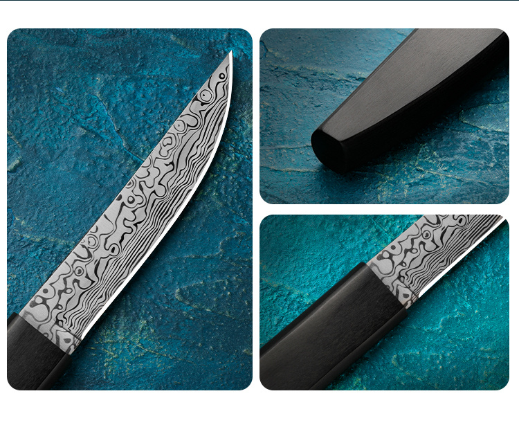 Huangfu Damascus Pattern Chef Knife Outdoor Camping And - Temu