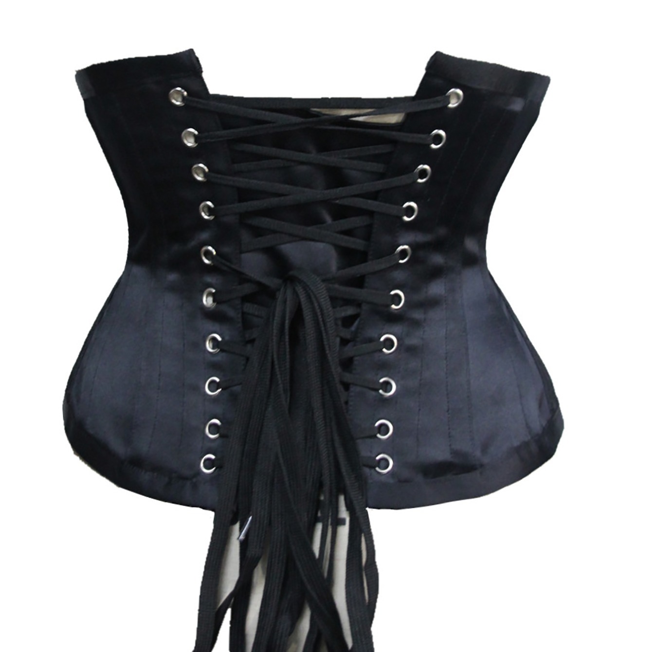 Black Lined Brocade Mini Cincher corset - Waist Trainer Short torso - Lara  Leather