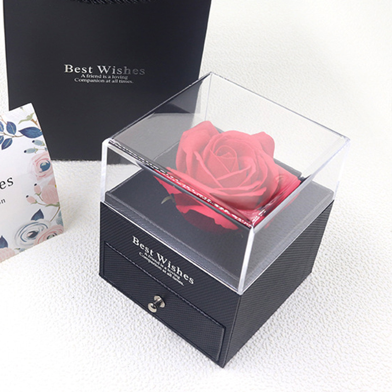 Exquisite Rose Flower Necklace Ring Jewelry Box Romantic Valentine's Day  Christmas Gift Box - Clothing, Shoes & Jewelry - Temu