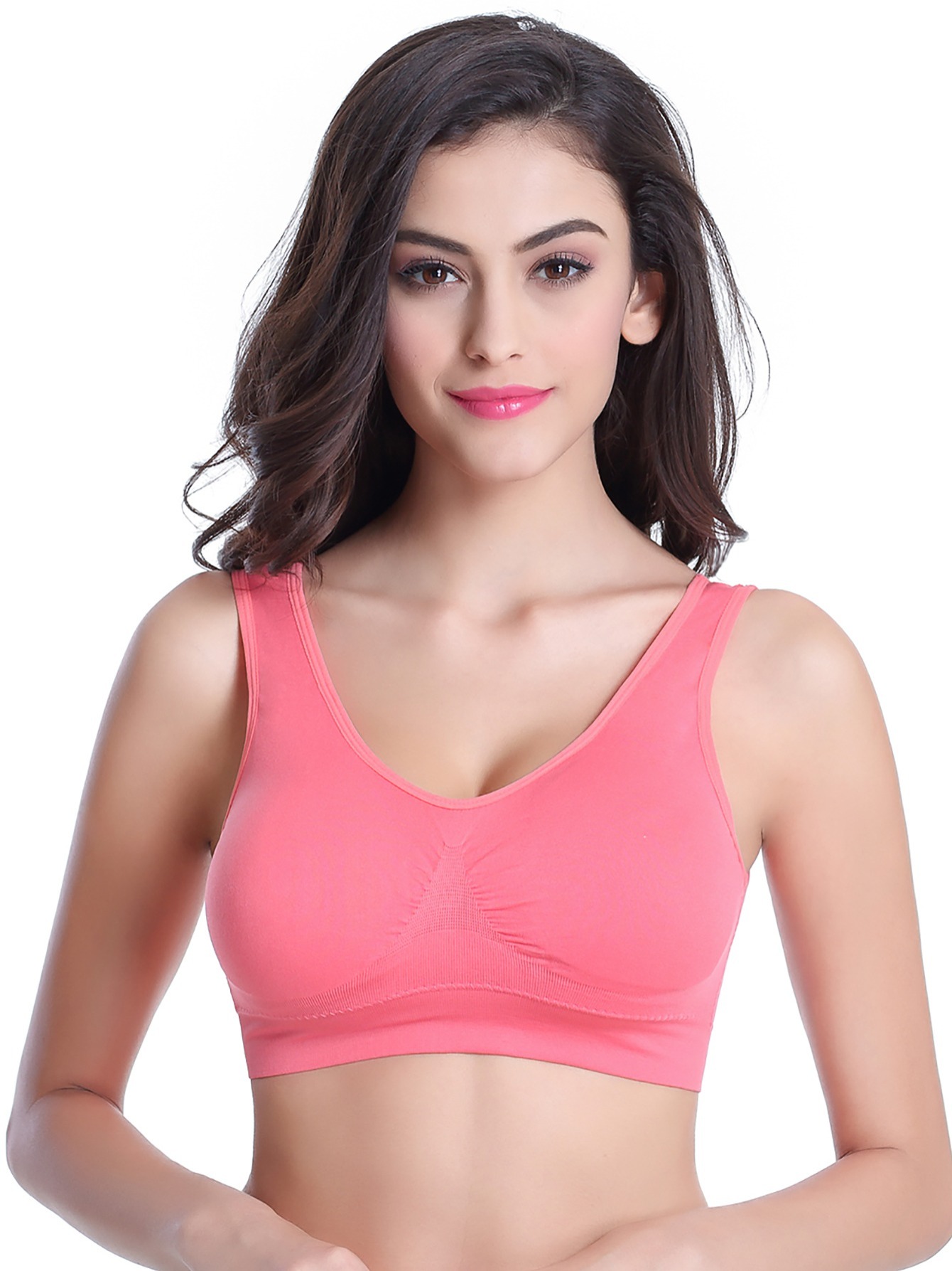 Pisexur Womens Soft Seamless Wireless Bras Cute Heart Neck Lace Sports Bras  for Women, Full-Coverage Pullover Smoothing T-Shirt Bra