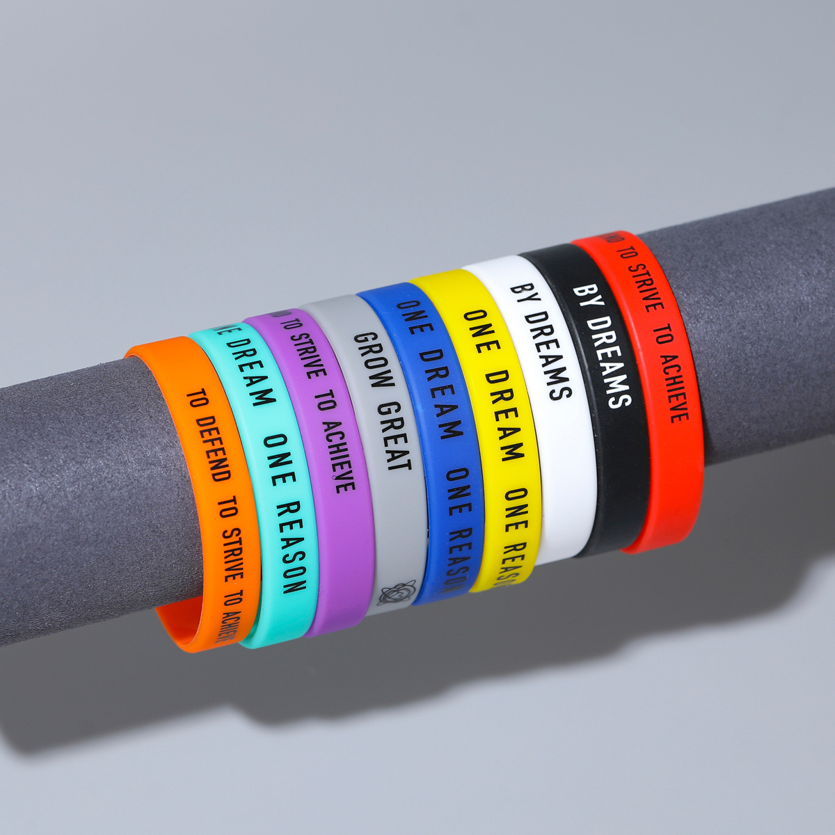 9pcs Inspirational Silicone Bracelet Set for Men