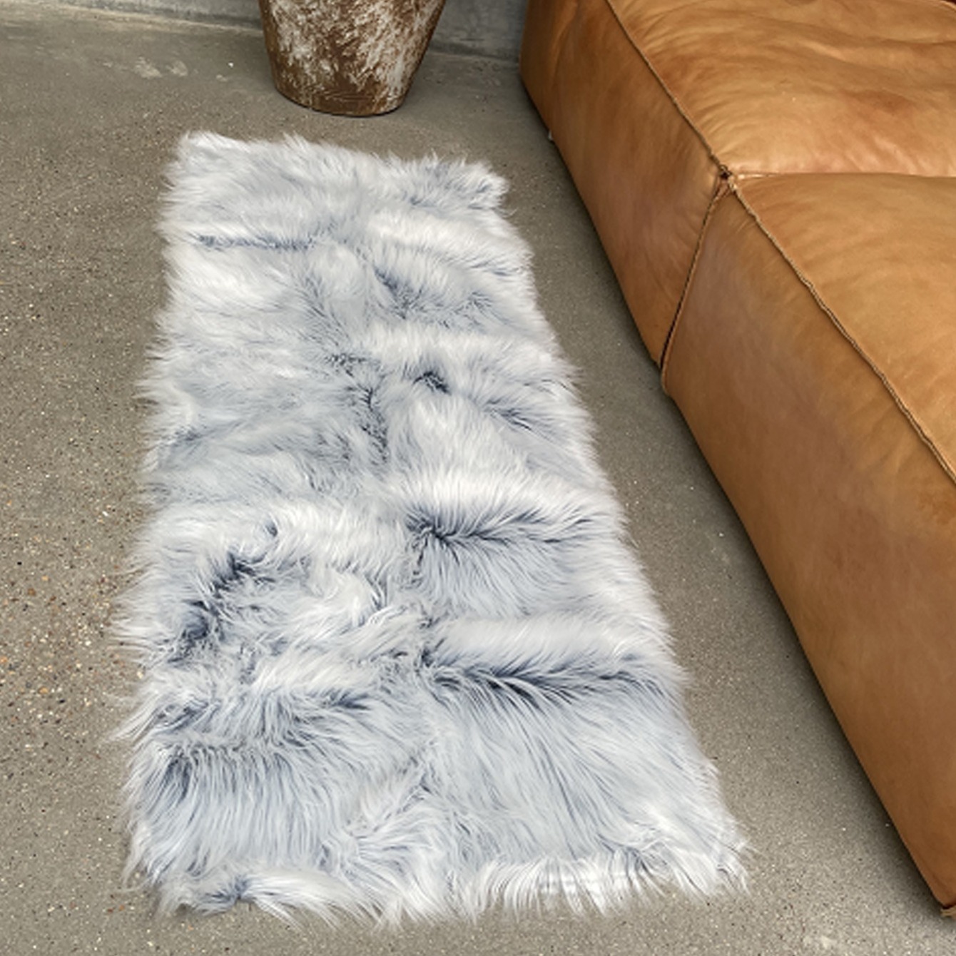 Fluffy Floor Mat Fluffy Faux Fur Area Rug Decorative Gradient