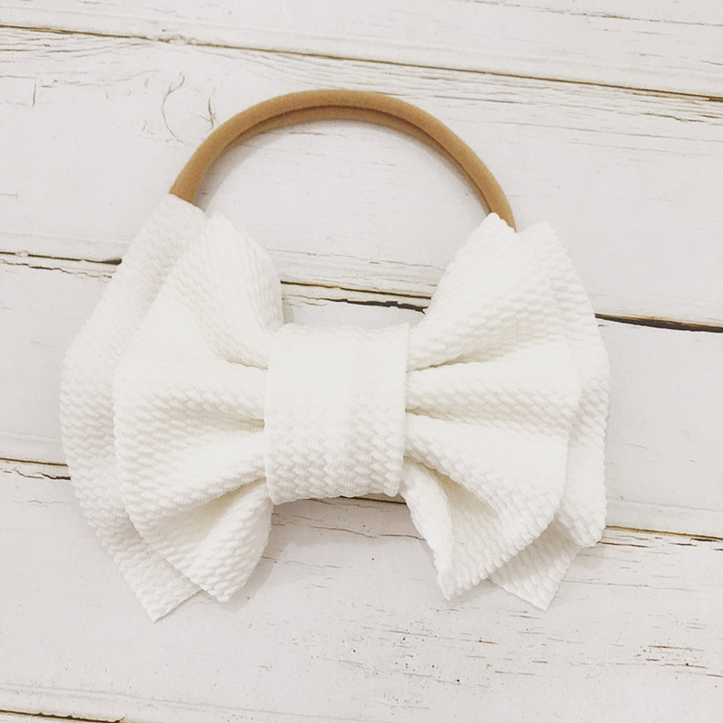 Double-layer Big Bow Headband Baby Nylon Headband