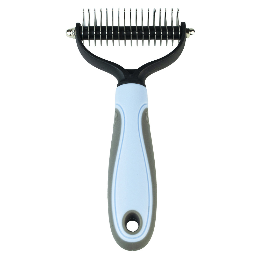 2-in-1 Puppy Grooming Brush - Removes Undercoat Mats, Reduces Shedding, Massages