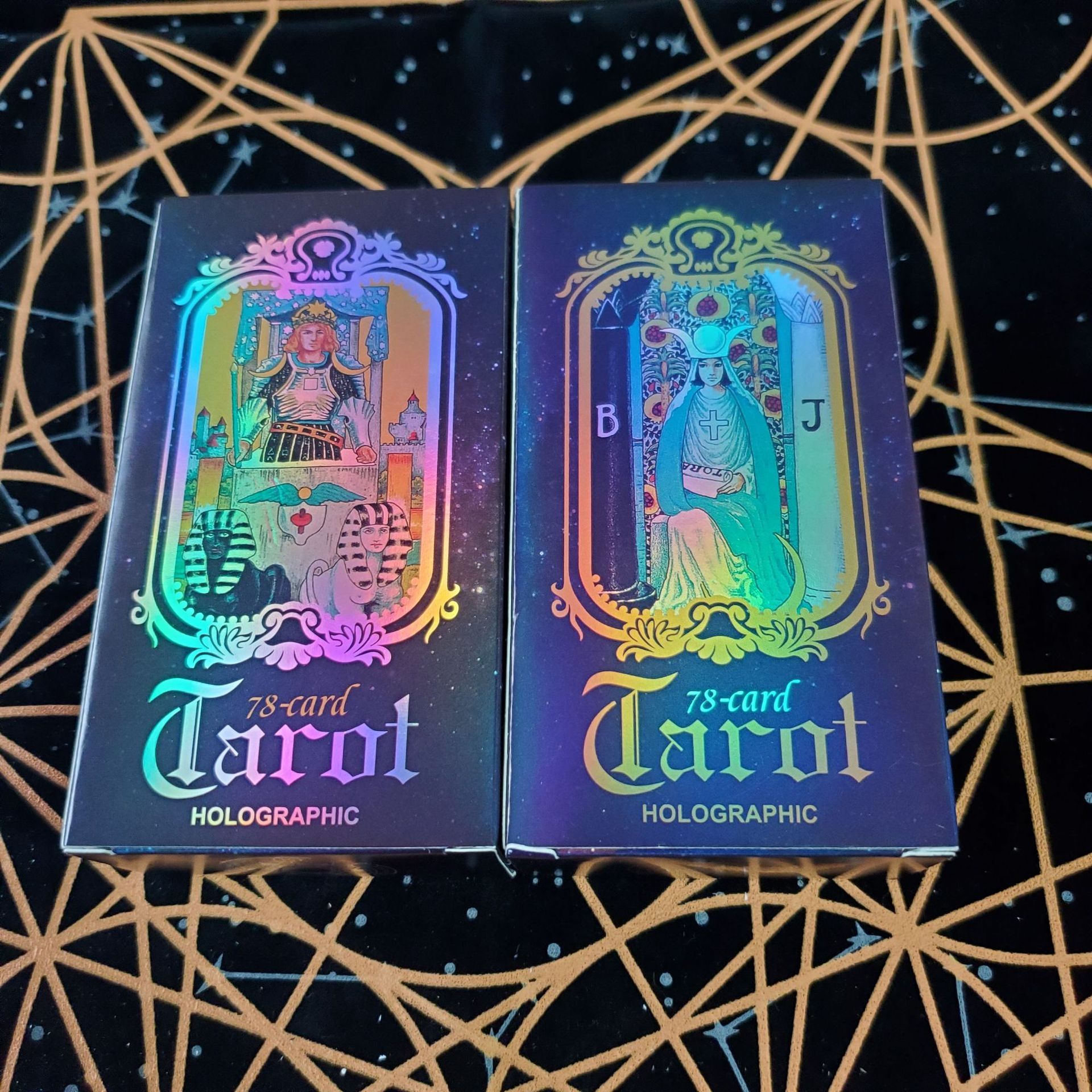 78pcs Holographic Radium Print Tarot Cards