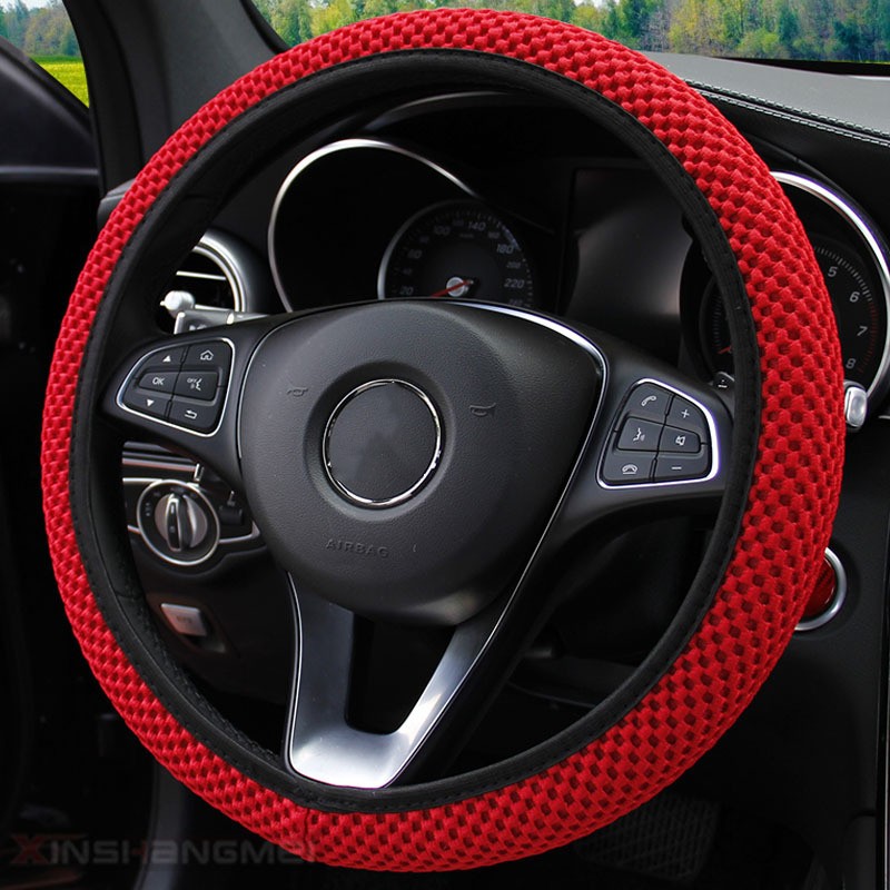 LNGJIN Coprivolante Auto,2 Pezzi Copri Volante Universale Auto,36-40cm  Fibra Carbonio Antiscivolo Ultraleggero,Confortevole Coprivolante  Segmentato