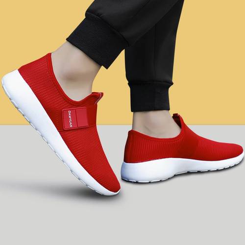 Men's Casual Red Slip On Sneakers