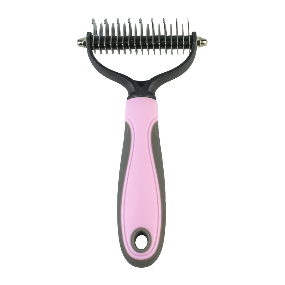 2-in-1 Puppy Grooming Brush - Removes Undercoat Mats, Reduces Shedding, Massages