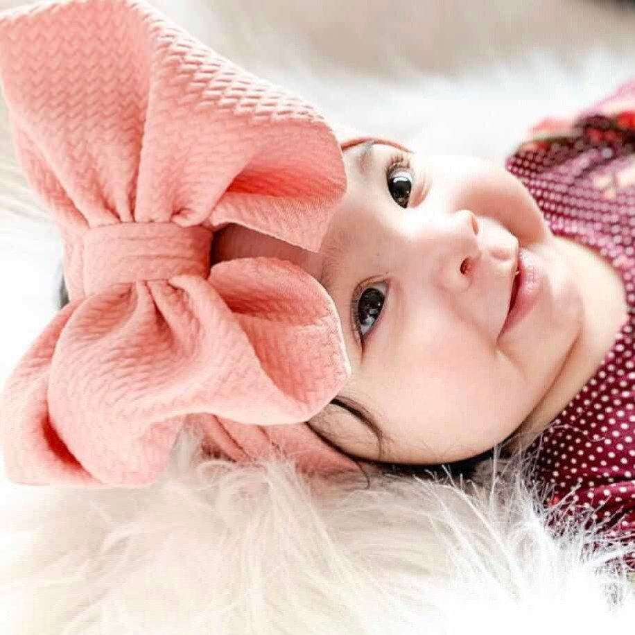 

Girl Baby Bow Beanie Cap Toddler Infant Turban Hat Hair Accessories, Ideal Choice For Gifts