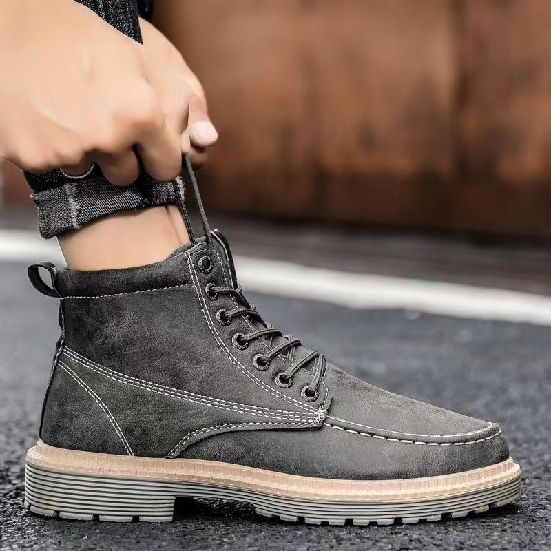 minimalist lace up boots