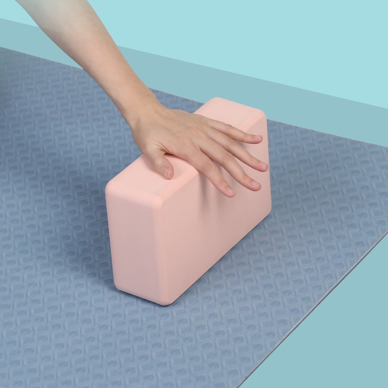 Blue / Pink Yoga Block Foam Brick Stretching Fitness Aid Gym