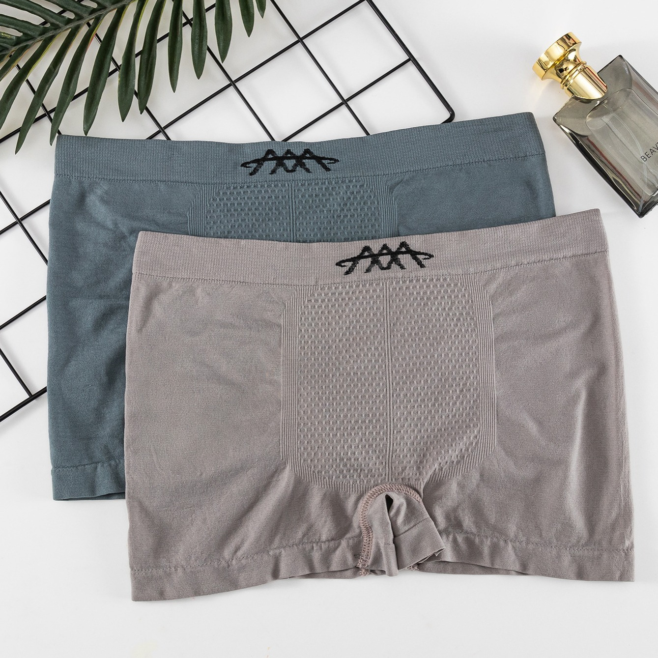 2pcs Pure Color Nylon Men's Boxer Briefs Underwear | Shop Now For ...