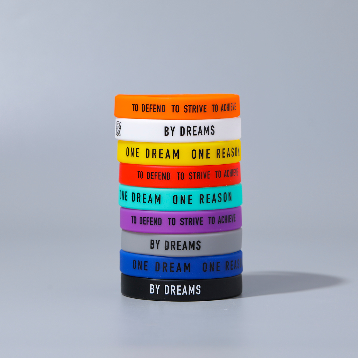 9pcs Inspirational Silicone Bracelet Set for Men