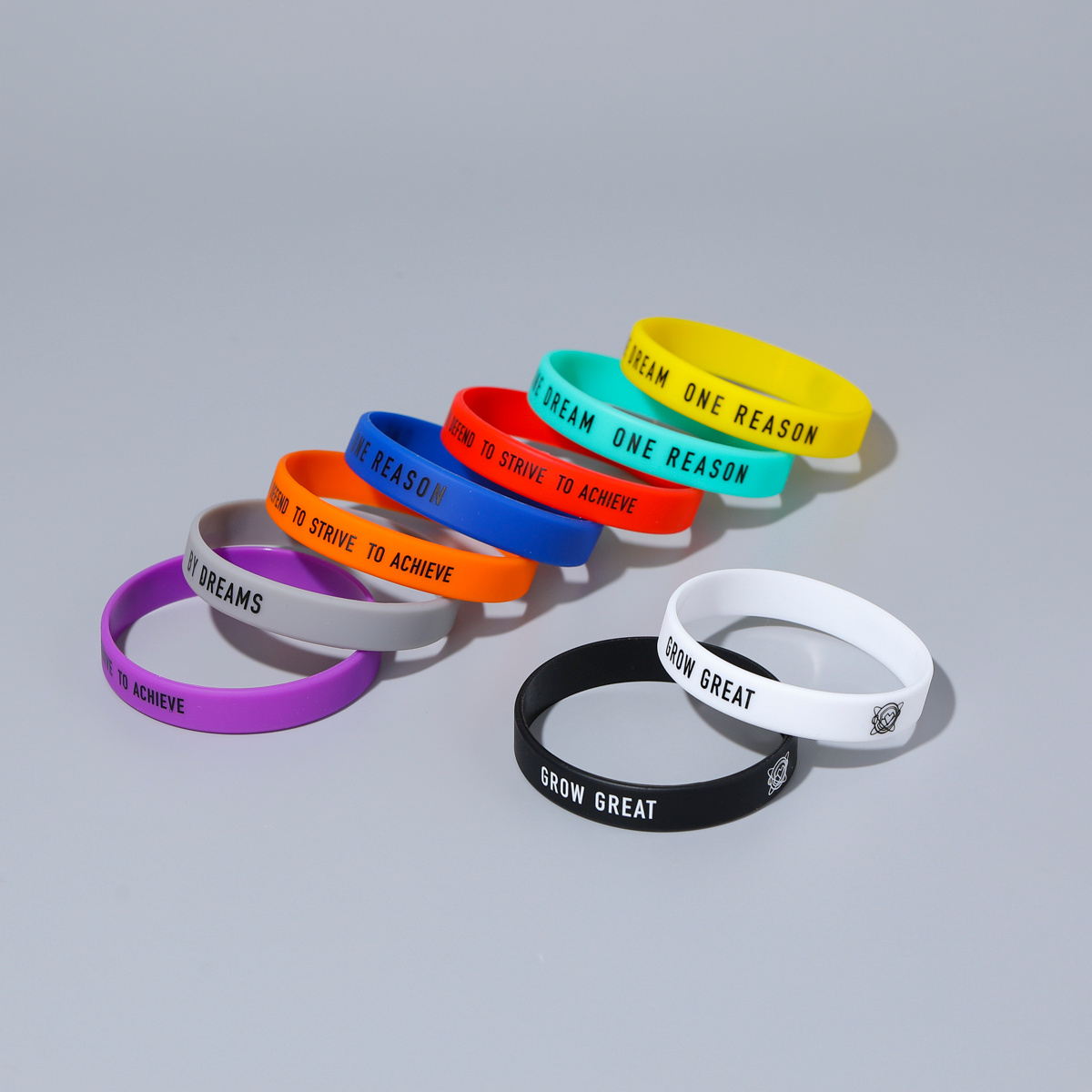 9pcs Inspirational Silicone Bracelet Set for Men