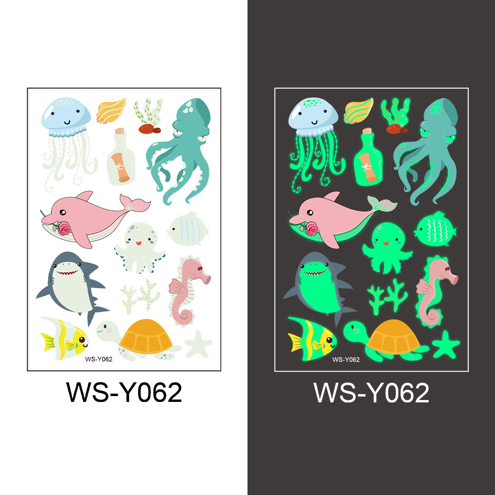 Christmas Luminous Tattoo Stickers Waterproof Dinosaur - Temu