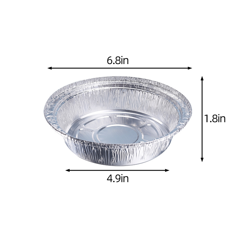 10pcs 8 Inches Round Aluminum Pans - Disposable Aluminum Foil Cake Trays -  Freezer & Oven Safe - For Baking, Cooking, Storage & Reheating