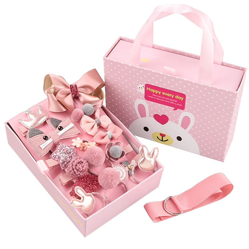 

Girls Cute Cartoon Bow Hair Clips Set With Gift Box, Decorative Hair Accessories Holiday Birthday Gift