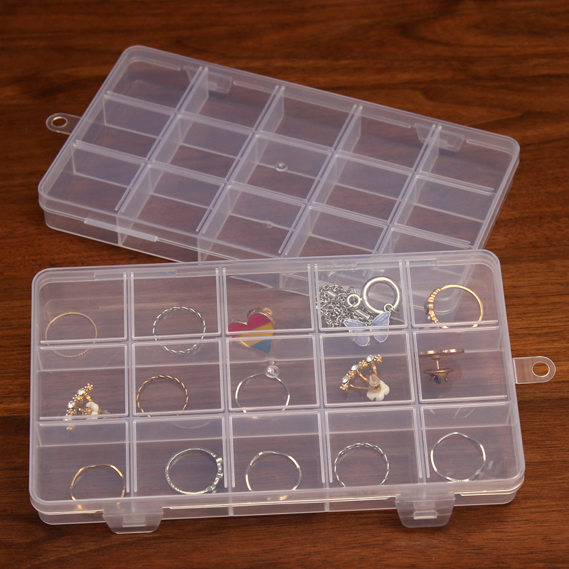 Plastic Compartment Box 35 Grids, Adjustable Dividers, Hanging Hole,  13.6x9.3x2 inch(420.720)_Plastic Storage Case_Tool Organizers_S-TURBO  D.I.Y. & HARDWARE