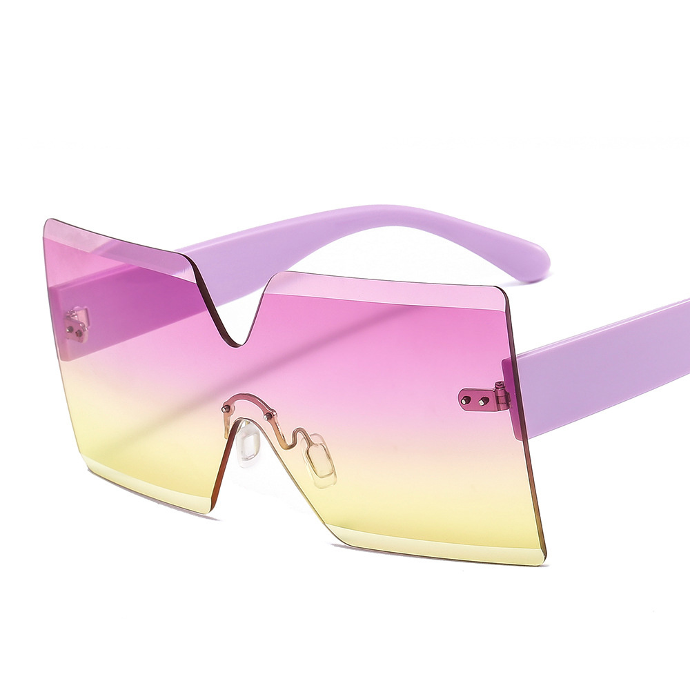 Oversized Square Sunglasses Rimless Frame Candy Color Glasses Transparent Square Glasses for Women Pit Vipers,Sun Glasses,Goggles,Y2k,Eye Glasses
