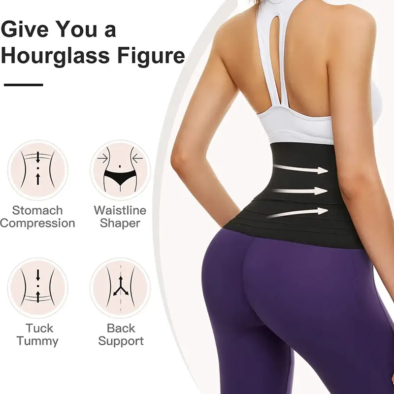 waist trainer for women waist trimmer belt wrap bandage details 1