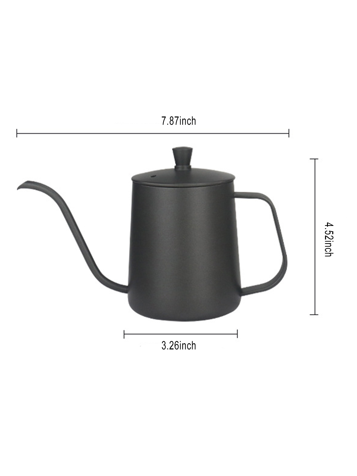 1pc hand pour coffee pot long spout with hanging ears stainless steel household coffee utensils 304 stainless steel pull flower cup for coffee details 4