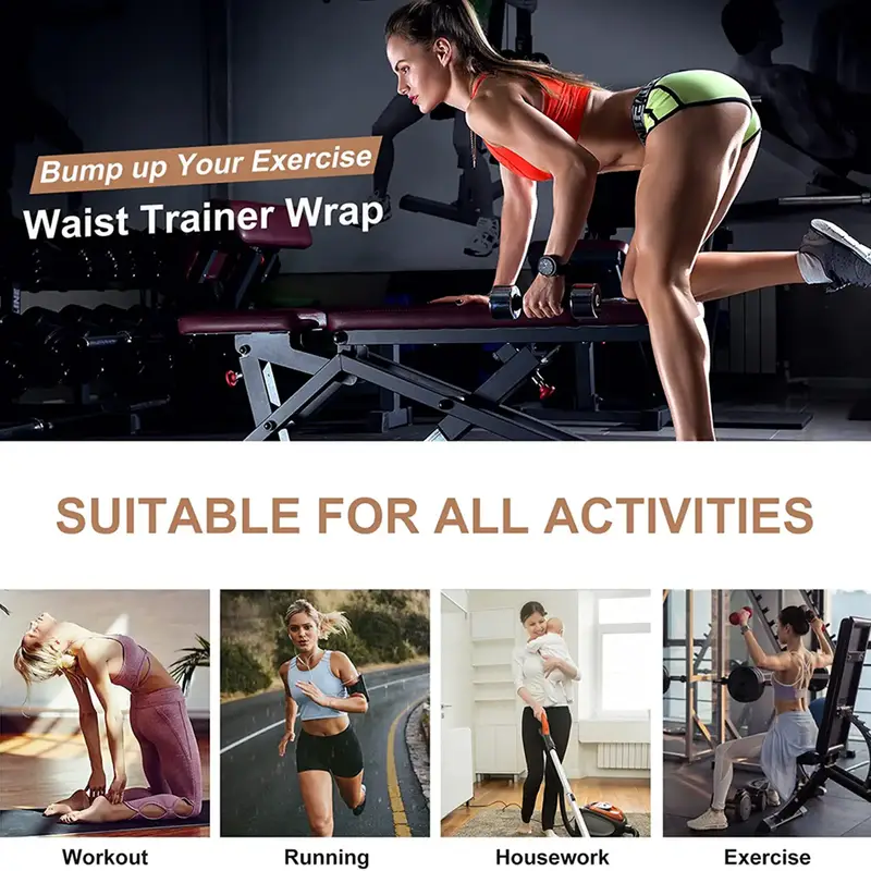 waist trainer for women waist trimmer belt wrap bandage details 4
