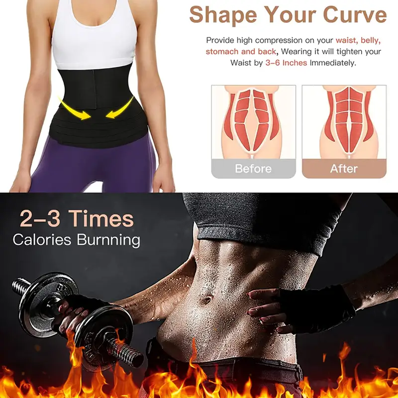 waist trainer for women waist trimmer belt wrap bandage details 2